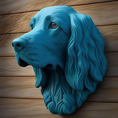 3D model Blue Picardy Spaniel dog (STL)